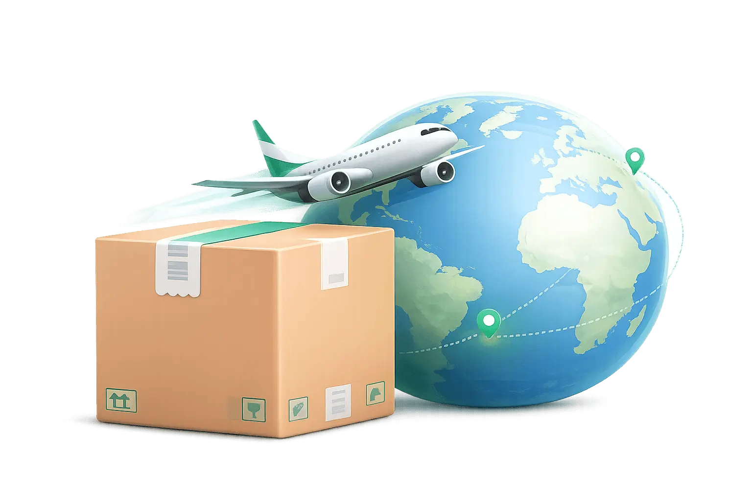 Minh họa vận chuyển hàng quốc tế